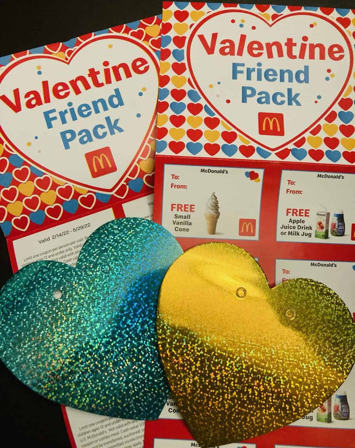 McDonald's 1 Valentine Friend Pack Includes 12 Coupons for Freebies