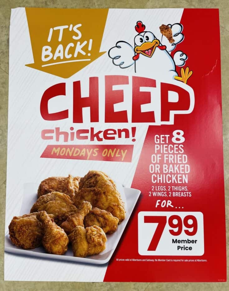 Safeway Offers "Cheep Chicken!" Special Every Monday Mile High on the