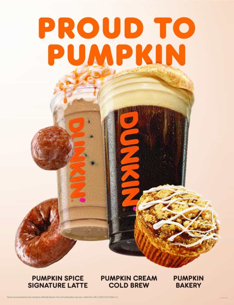 Dunkin's Fall Menu Offers 3 Special on Pumpkin Cold Brews and Lattes