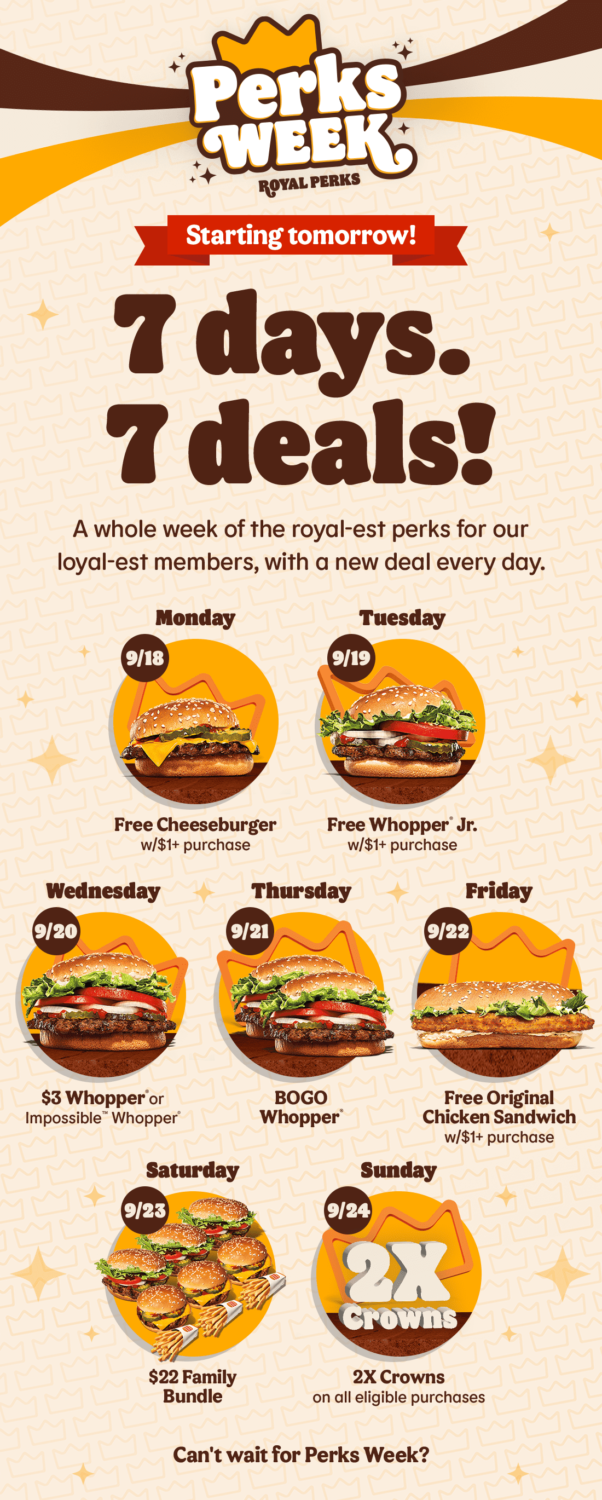 Burger King Offers 7 Days of Delicious Deals for Perks Week Mile High